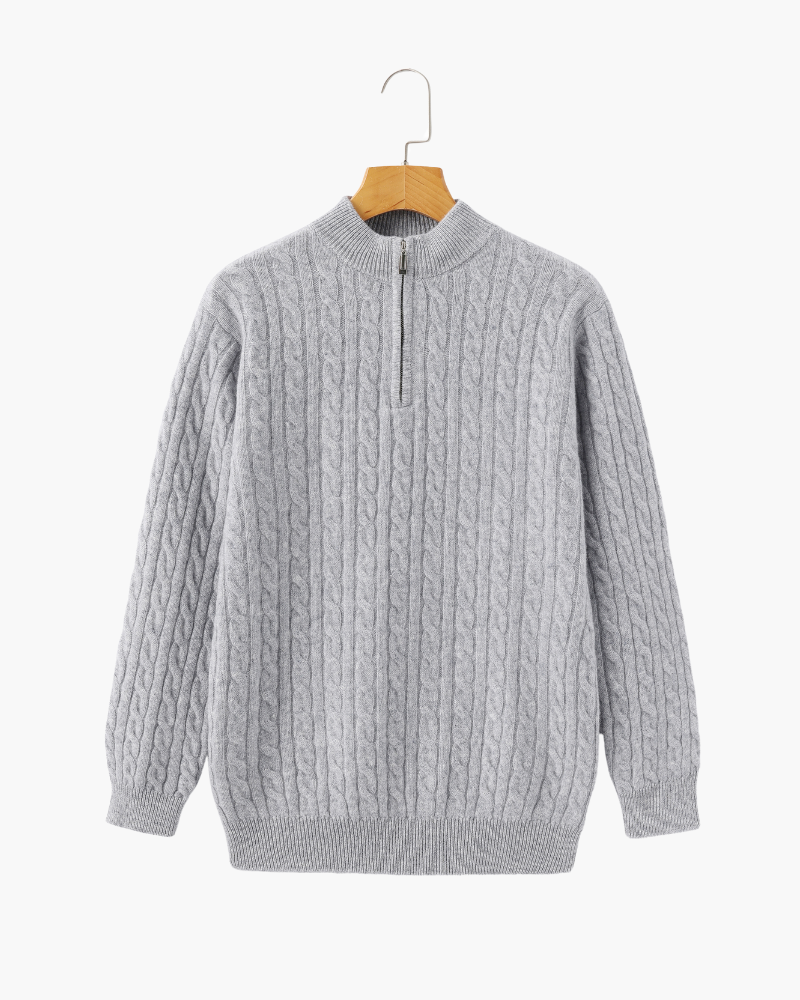 Silke Københaven | 100% Cashmere Vævet Halv Lynlås
