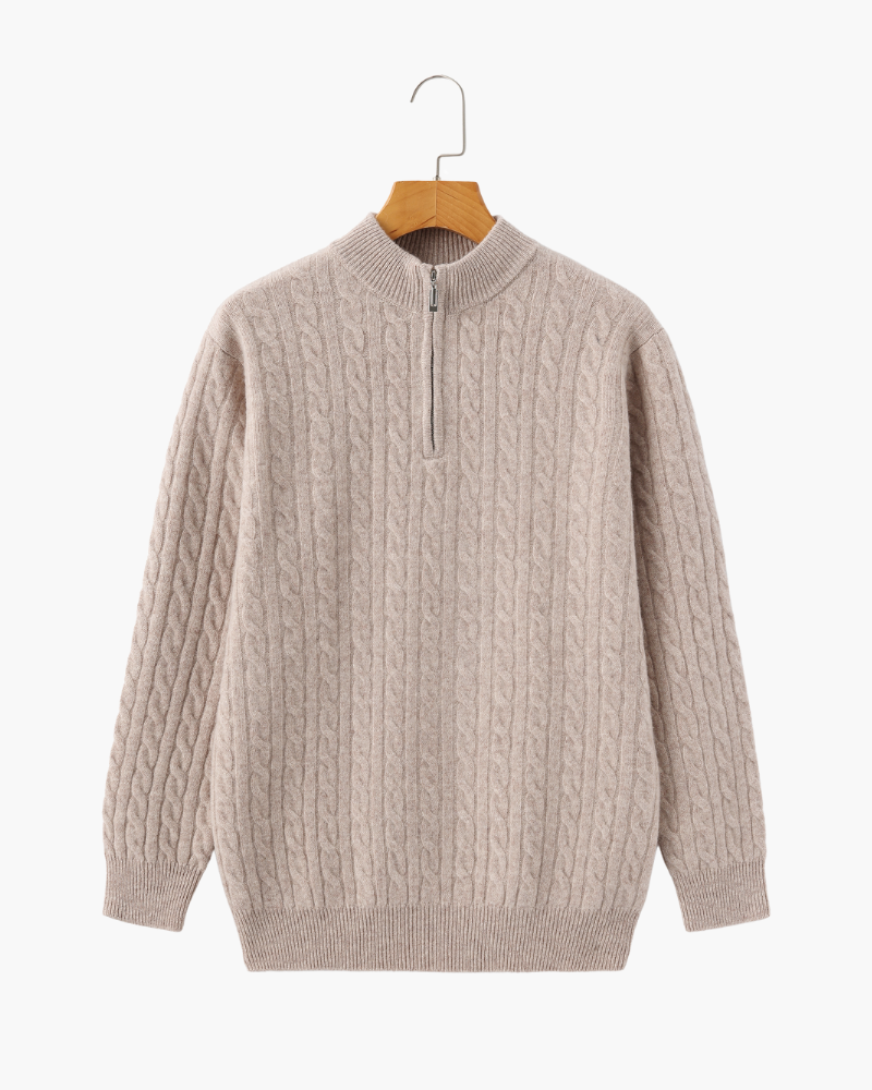 Silke Københaven | 100% Cashmere Vævet Halv Lynlås