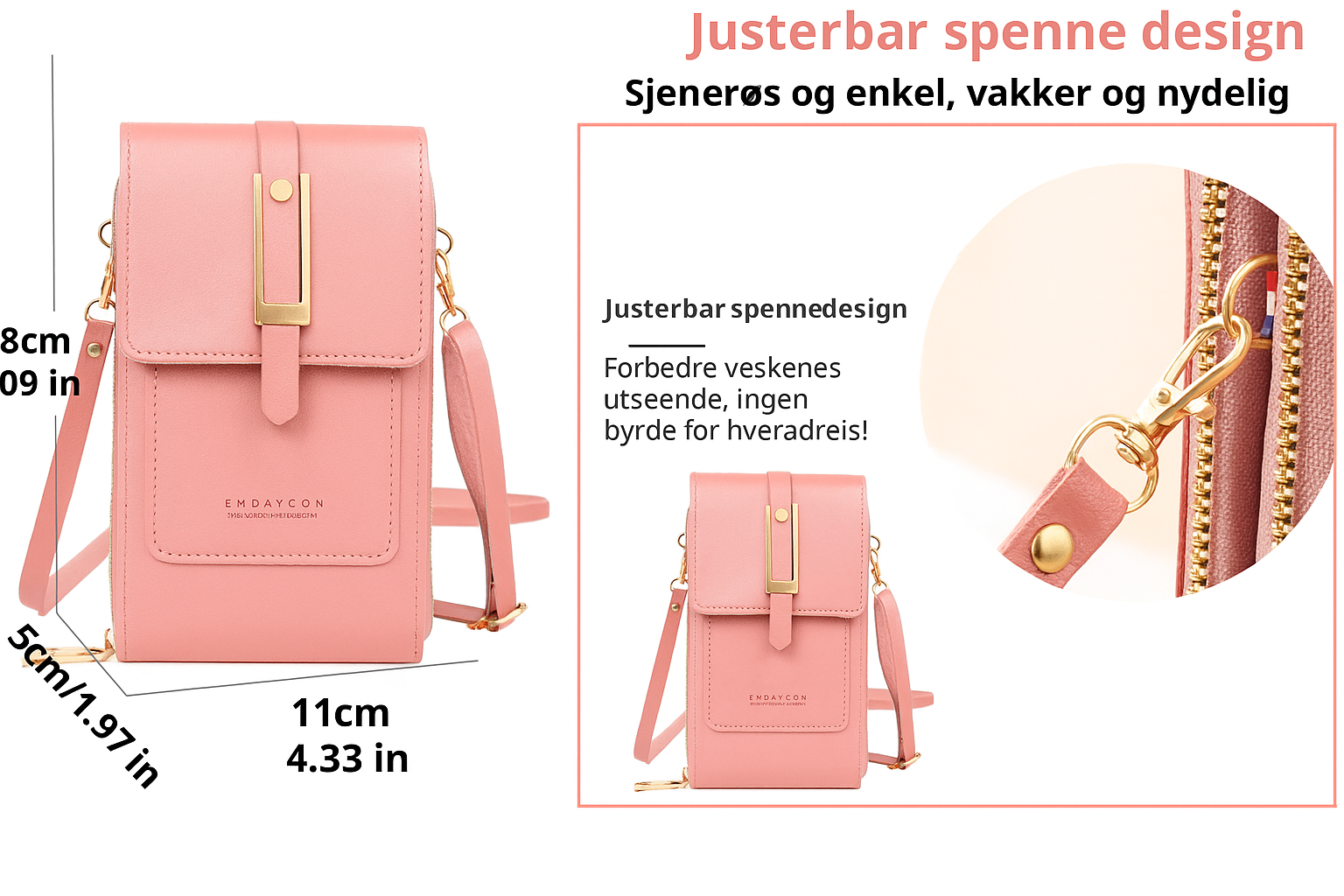 Noora™ | Crossbody-väska med mobiltelefon