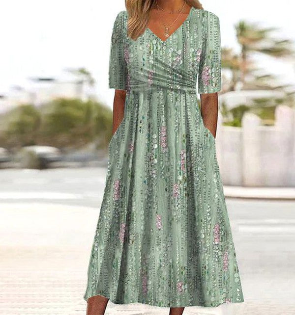 Sofia™ | Elegant Blomstret Sommerkjole