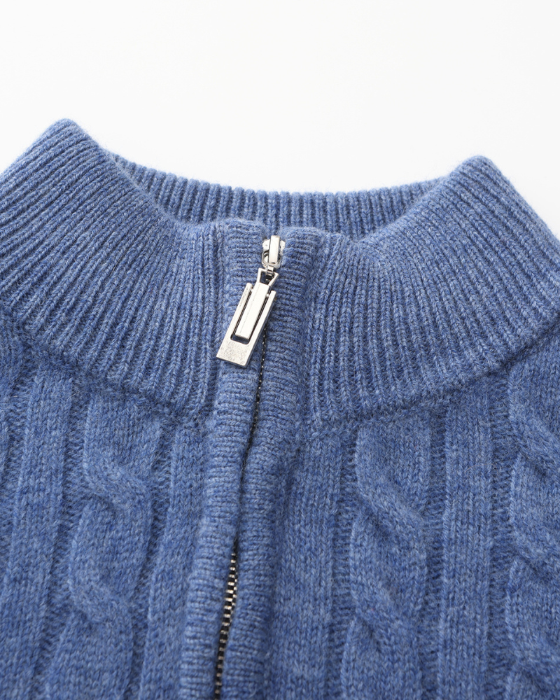 Silke Københaven | 100% Cashmere Vævet Halv Lynlås