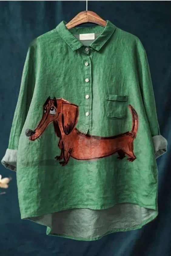 Sofia® | Bluse med hundeprint