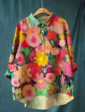 Sofia® | Elegant Skjorte med Blomsterprint
