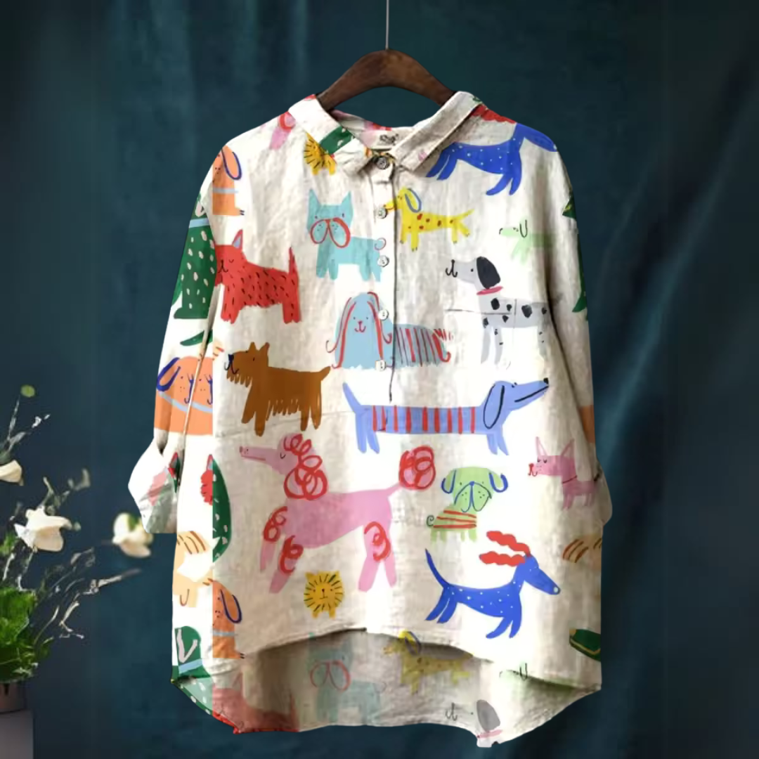 Sofia® | Stilfuld Casual Skjorte med Print