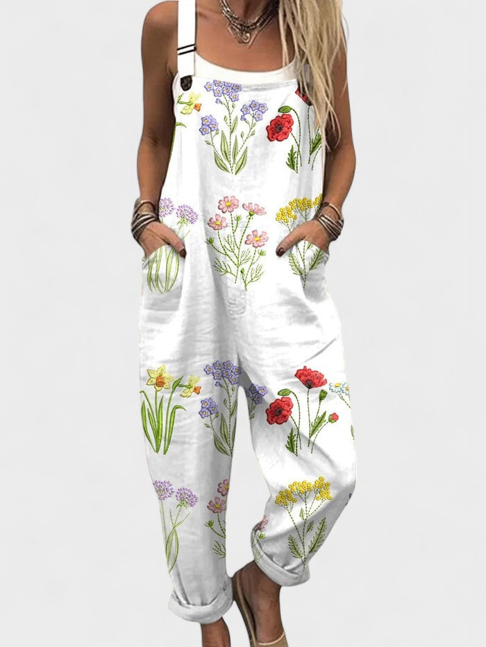 Ida™ | Vildblomster Have-Hängselbyxor